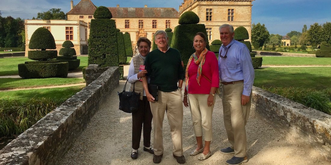 hotel barge Grand Victoria guests visit château