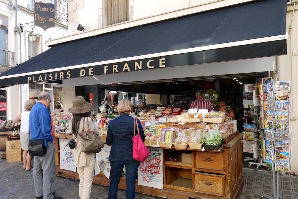 Local shopping on a french barge cruise