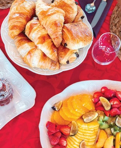 Freshly baked croissants